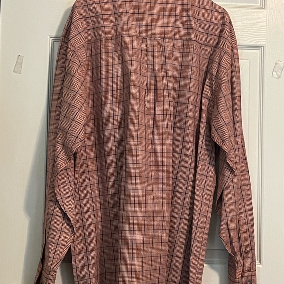 Wrangler George Strait Red Blue Check Shirt Long Sleeve Button Down Collar - Picture 10 of 10